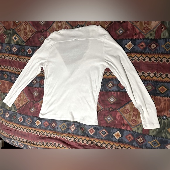 Lucky 7 Brand Shirt Mens Large white Snap Button Washed Long Sleeve - Picture 6 of 6